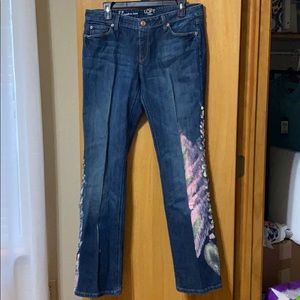 Hand painted Loft Jeans